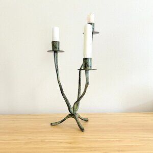 Midcentury Modern Biomorphic Candlestick Holder Candelabra Three Candles